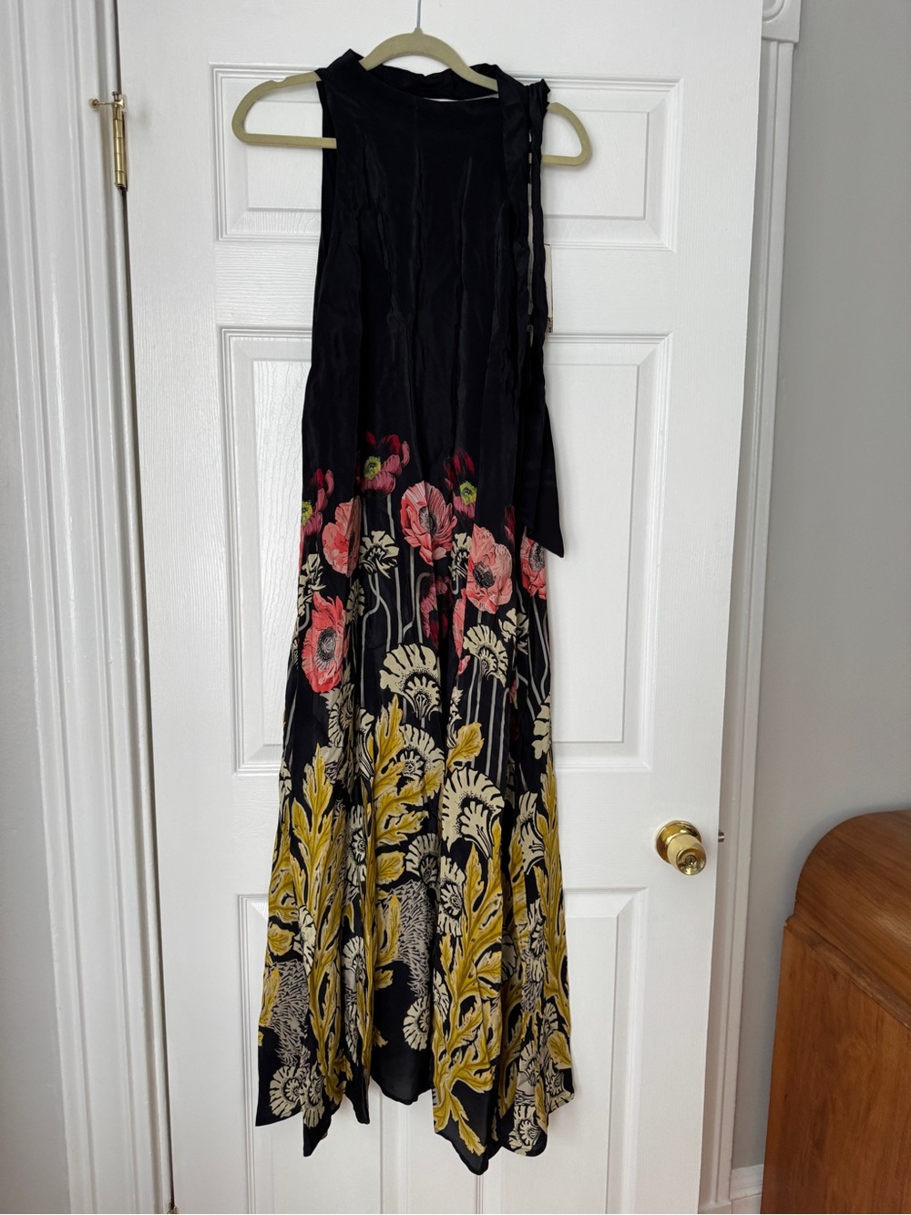 NWT $198 Temperley London x Anthropologie Halter Silk Floral Maxi Dress, 8 - Picture 5 of 9